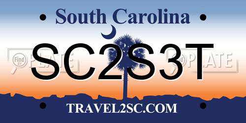 SC2S3T South Carolina License Plate