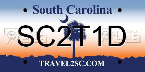 SC2T1D South Carolina License Plate