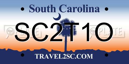 SC2T1O South Carolina License Plate