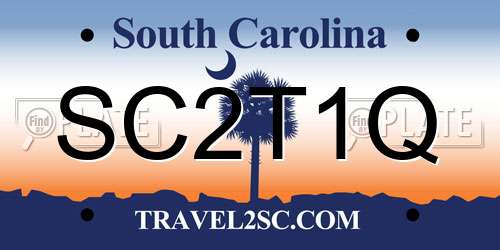 SC2T1Q South Carolina License Plate