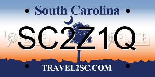 SC2Z1Q South Carolina License Plate