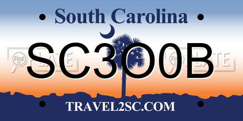 SC3O0B South Carolina License Plate