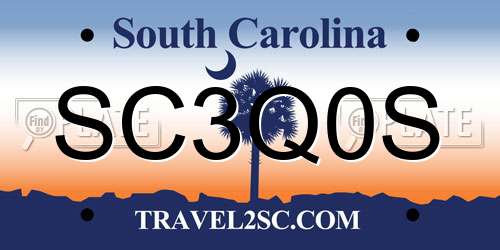 SC3Q0S South Carolina License Plate