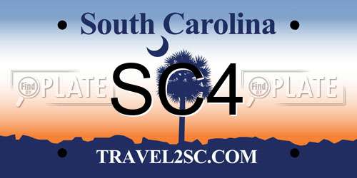 SC4 South Carolina License Plate