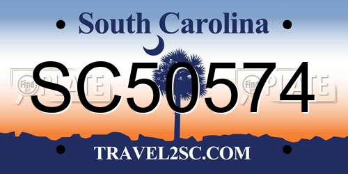 SC50574 South Carolina License Plate