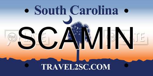 SCAMIN South Carolina License Plate