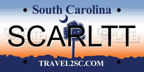 SCARLTT South Carolina License Plate