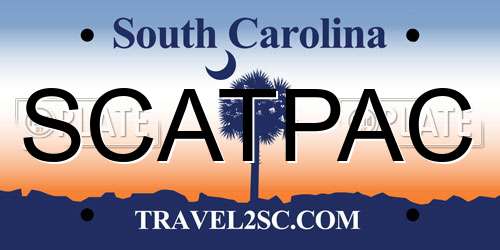SCATPAC South Carolina License Plate