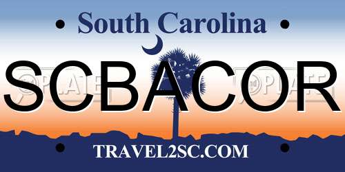 SCBACOR South Carolina License Plate