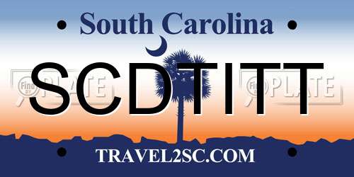 SCDTITT South Carolina License Plate