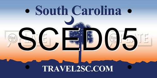 SCED05 South Carolina License Plate