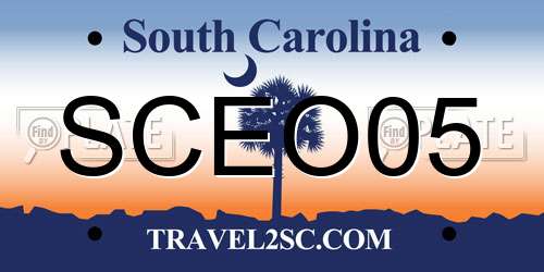SCEO05 South Carolina License Plate