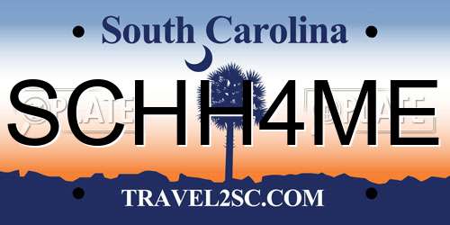 SCHH4ME South Carolina License Plate