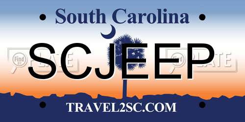 SCJEEP South Carolina License Plate