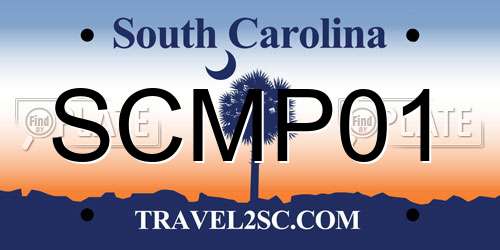 SCMP01 South Carolina License Plate