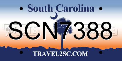 SCN7388 South Carolina License Plate