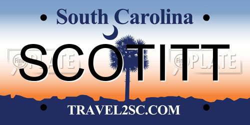SCOTITT South Carolina License Plate