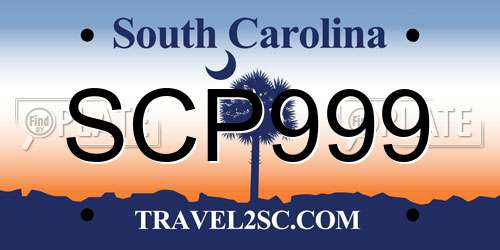 SCP999 South Carolina License Plate