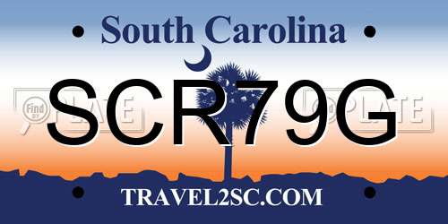 SCR79G South Carolina License Plate