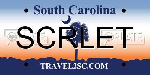 SCRLET South Carolina License Plate