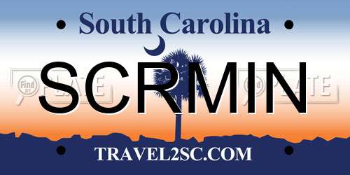 SCRMIN South Carolina License Plate