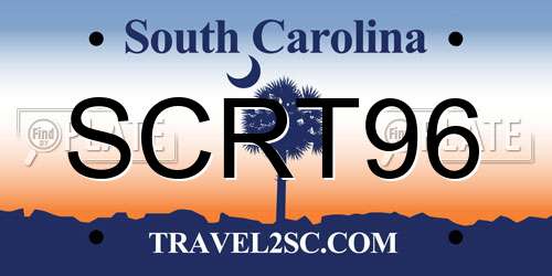 SCRT96 South Carolina License Plate