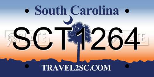 SCT1264 South Carolina License Plate