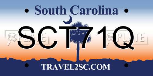 SCT71Q South Carolina License Plate