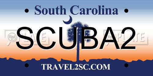 SCUBA2 South Carolina License Plate