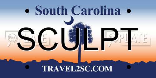 SCULPT South Carolina License Plate