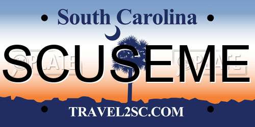 SCUSEME South Carolina License Plate