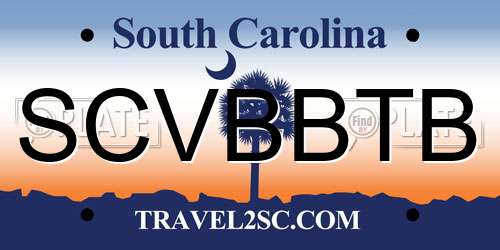 SCVBBTB South Carolina License Plate