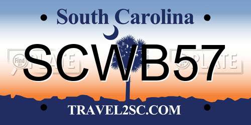 SCWB57 South Carolina License Plate