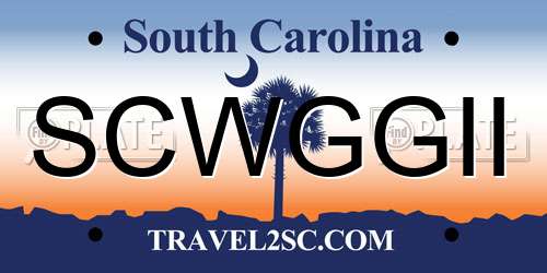SCWGGII South Carolina License Plate