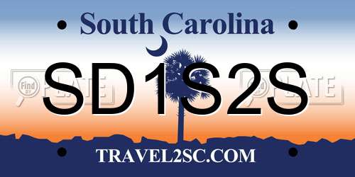 SD1S2S South Carolina License Plate