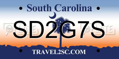 SD2G7S South Carolina License Plate