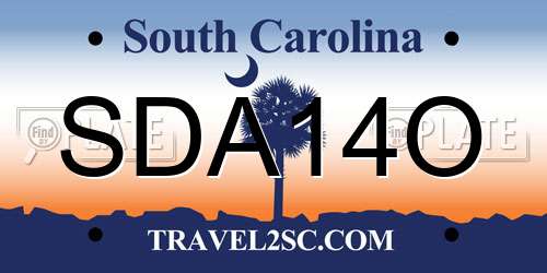 SDA14O South Carolina License Plate