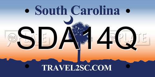 SDA14Q South Carolina License Plate