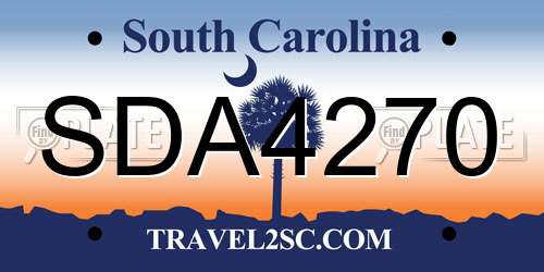 SDA4270 South Carolina License Plate