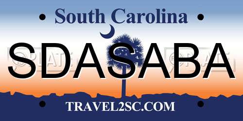 SDASABA South Carolina License Plate