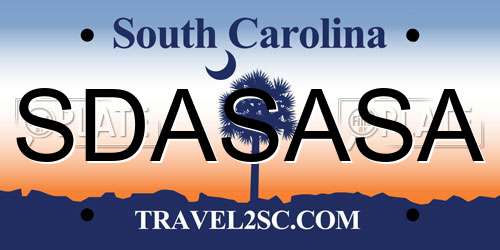 SDASASA South Carolina License Plate