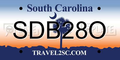 SDB28O South Carolina License Plate