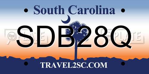 SDB28Q South Carolina License Plate