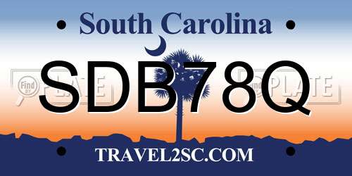 SDB78Q South Carolina License Plate