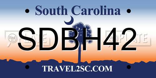 SDBH42 South Carolina License Plate
