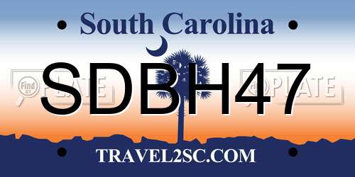 SDBH47 South Carolina License Plate