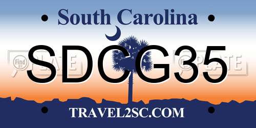 SDCG35 South Carolina License Plate