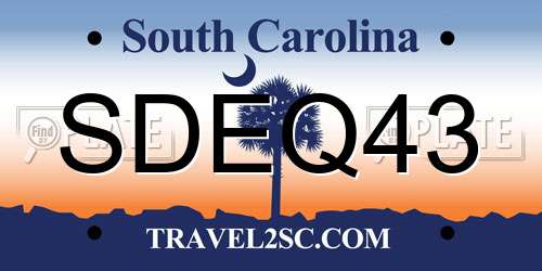 SDEQ43 South Carolina License Plate