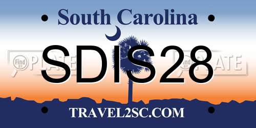 SDIS28 South Carolina License Plate