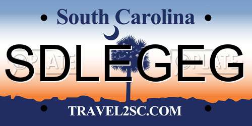 SDLEGEG South Carolina License Plate